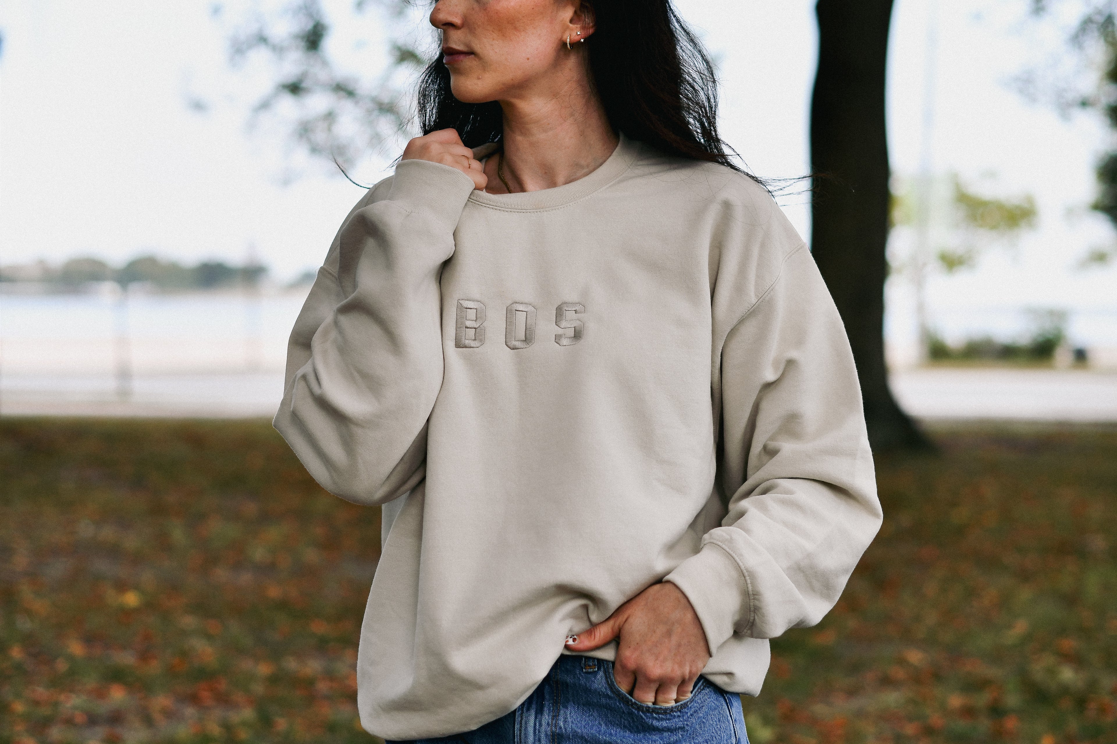BOS Embroidered Crewneck