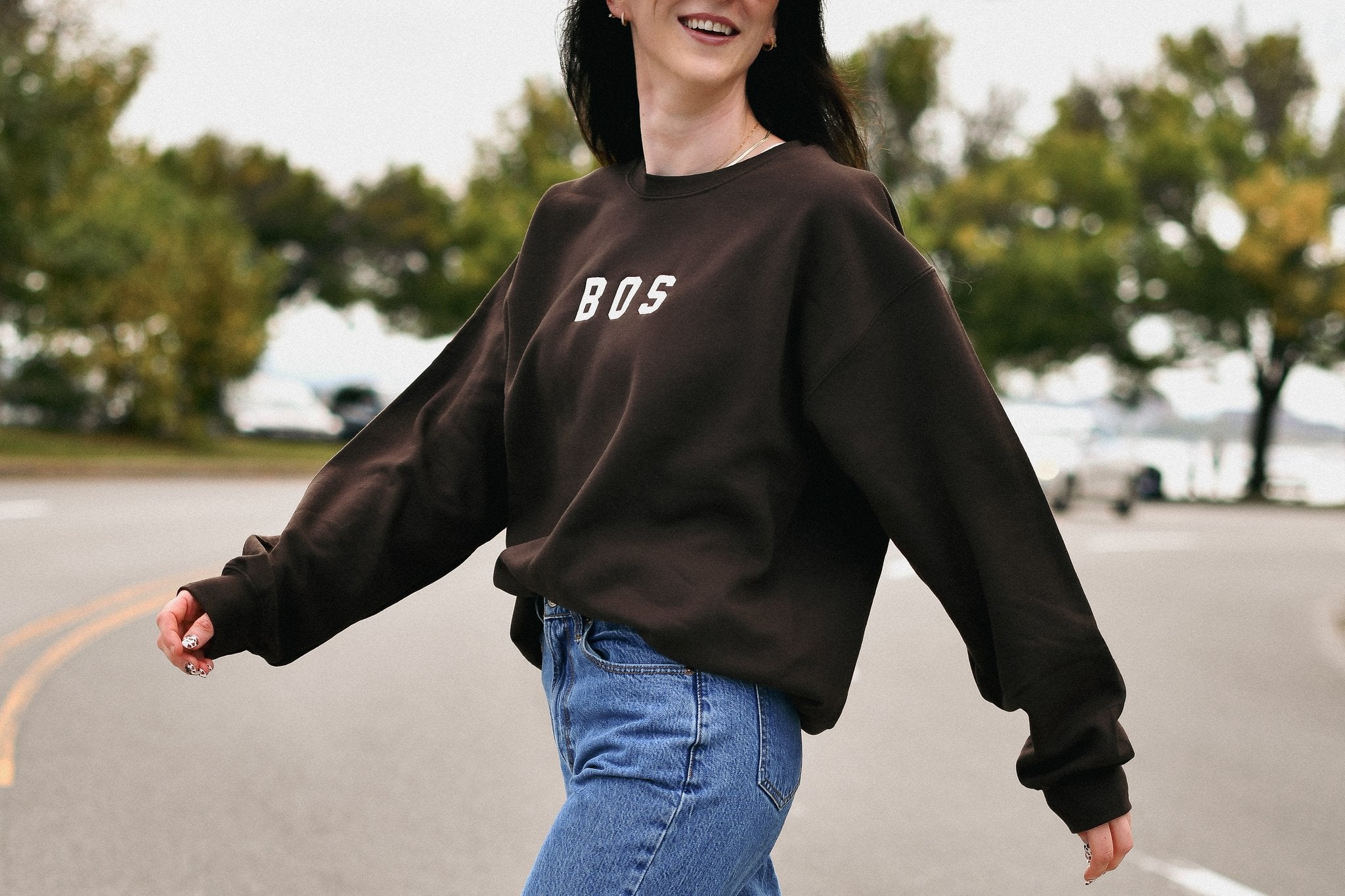 BOS Embroidered Crewneck