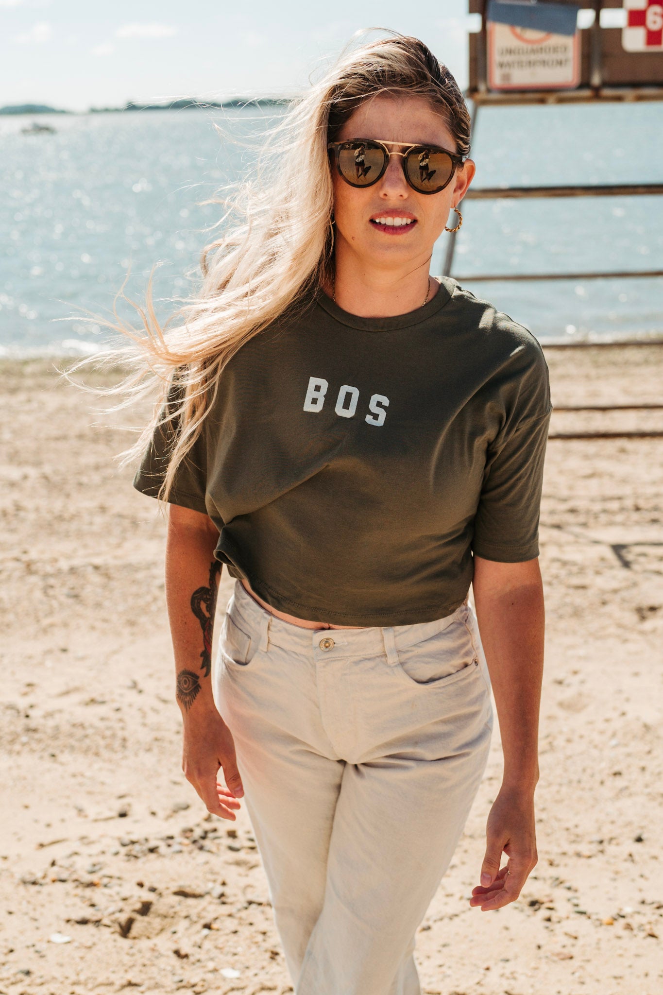BOS Oversize Crop Tee