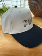 BOS Outline Hat — White / Black
