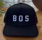 BOS Trucker Hat — Black / White