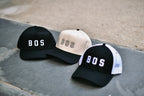 BOS Trucker Hat — Black / White