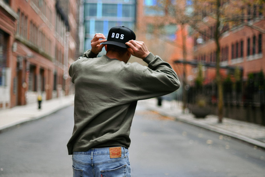 BOS Trucker Hat — Black / White